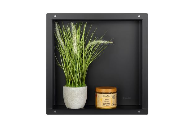 Balneo Wall-Box No Rim Black półka wnękowa 30x30x7 cm czarna OB-BL1-NR