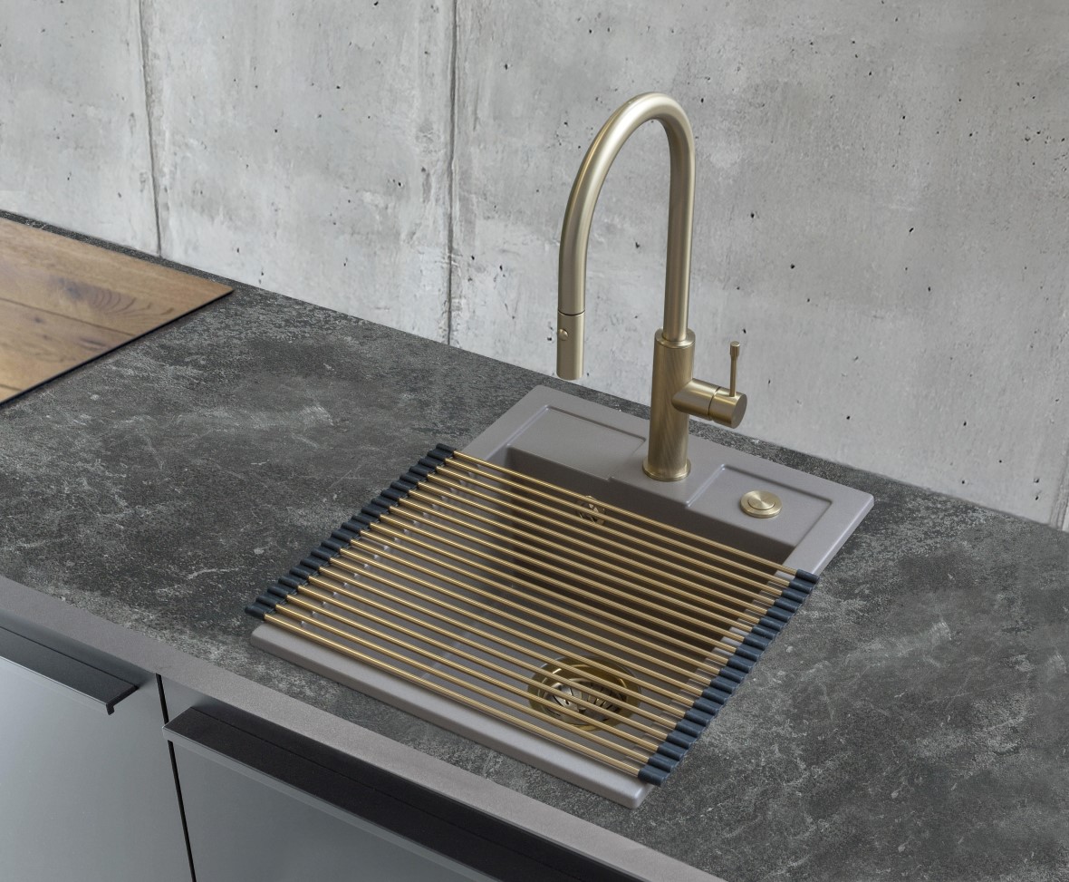 Berg Solo zlewozmywak granitowy 50x40 cm beżowy ZHB23103