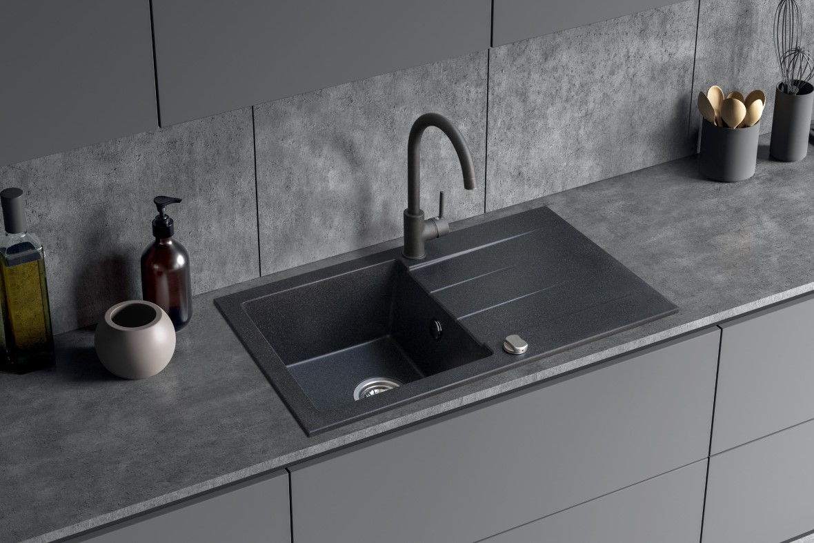 Berg Panda bateria kuchenna stojąca czarny metalik BQP12BKQ