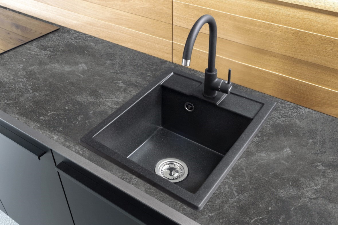 Berg Solo zlewozmywak granitowy 50x40 cm onyx ZHB14103