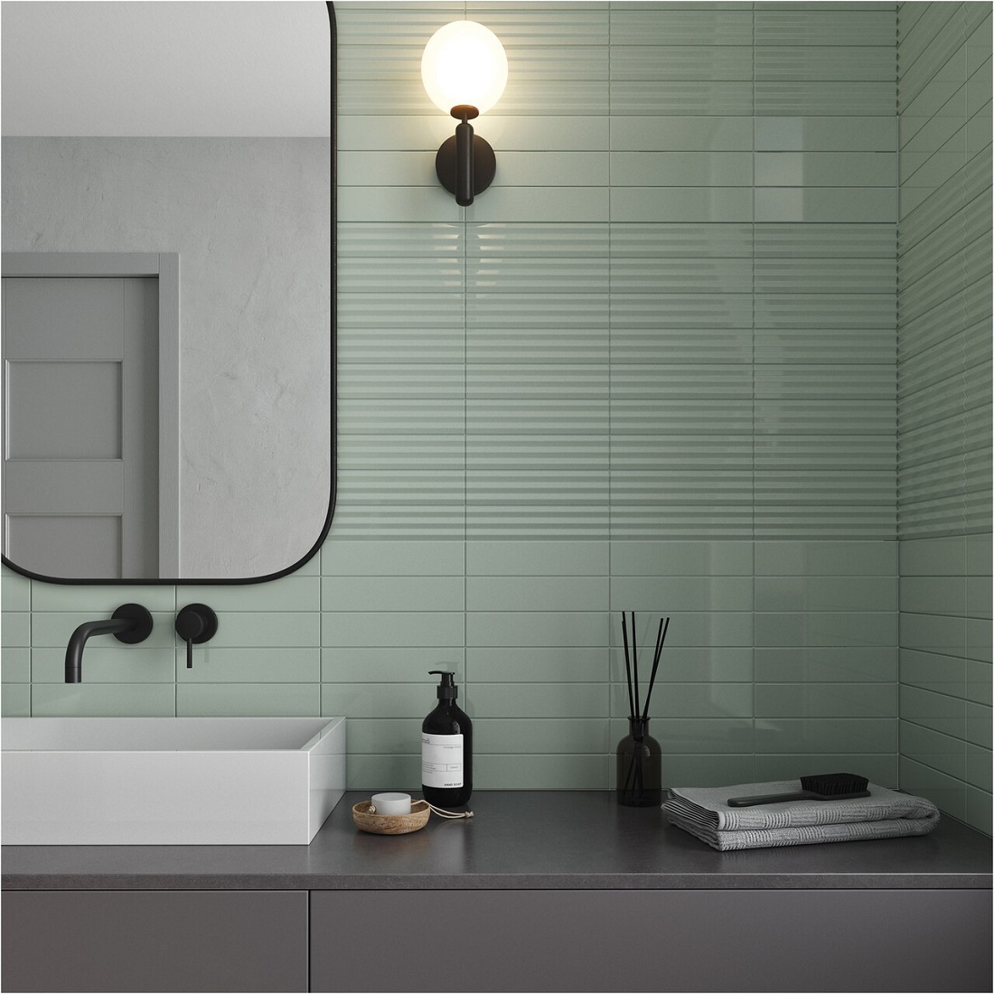 Cil Decor Match dekor ścienny 25x6,25 cm zielona