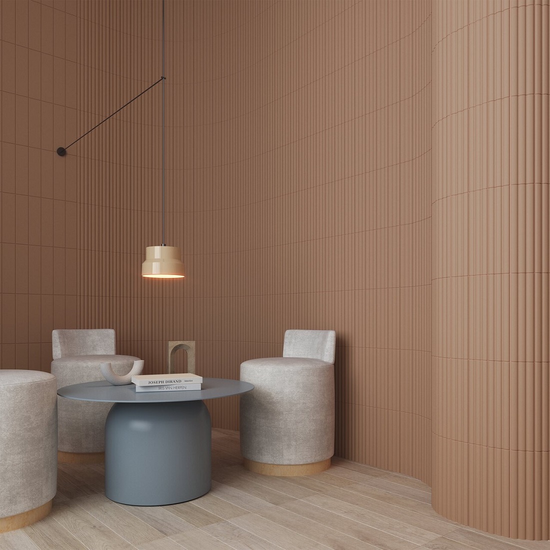 Cil Decor Match dekor ścienny 25x6,25 cm Curved Tan Matt