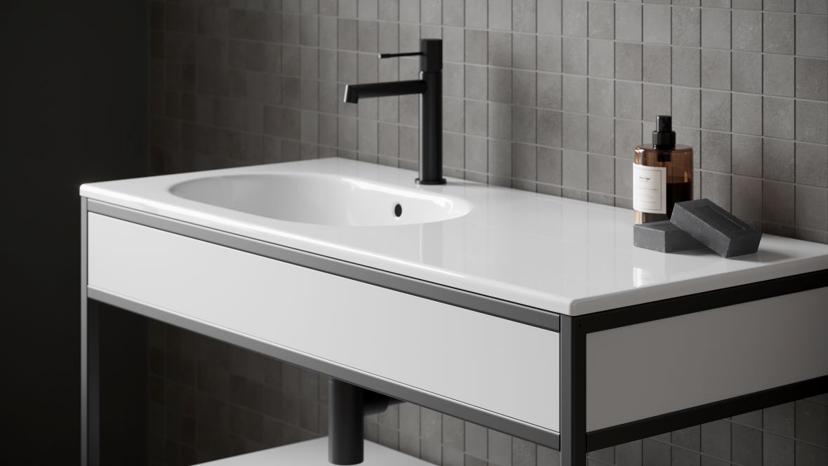 Cersanit Zen umywalka 100,5x45,5 cm prostokątna wpuszczana biała K117-006