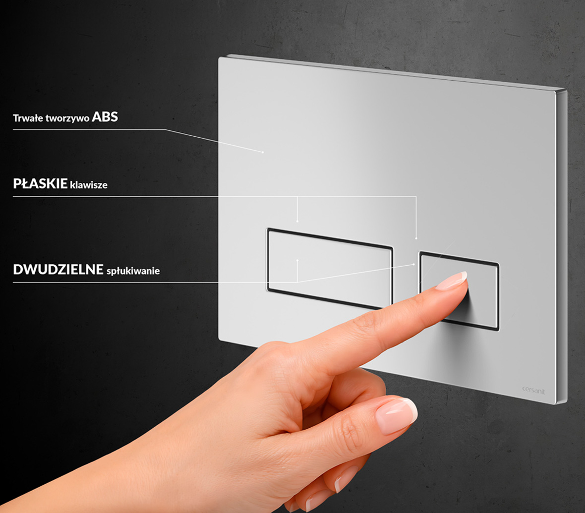 Cersanit Movi przycisk spłukujący do WC biały K3041-001