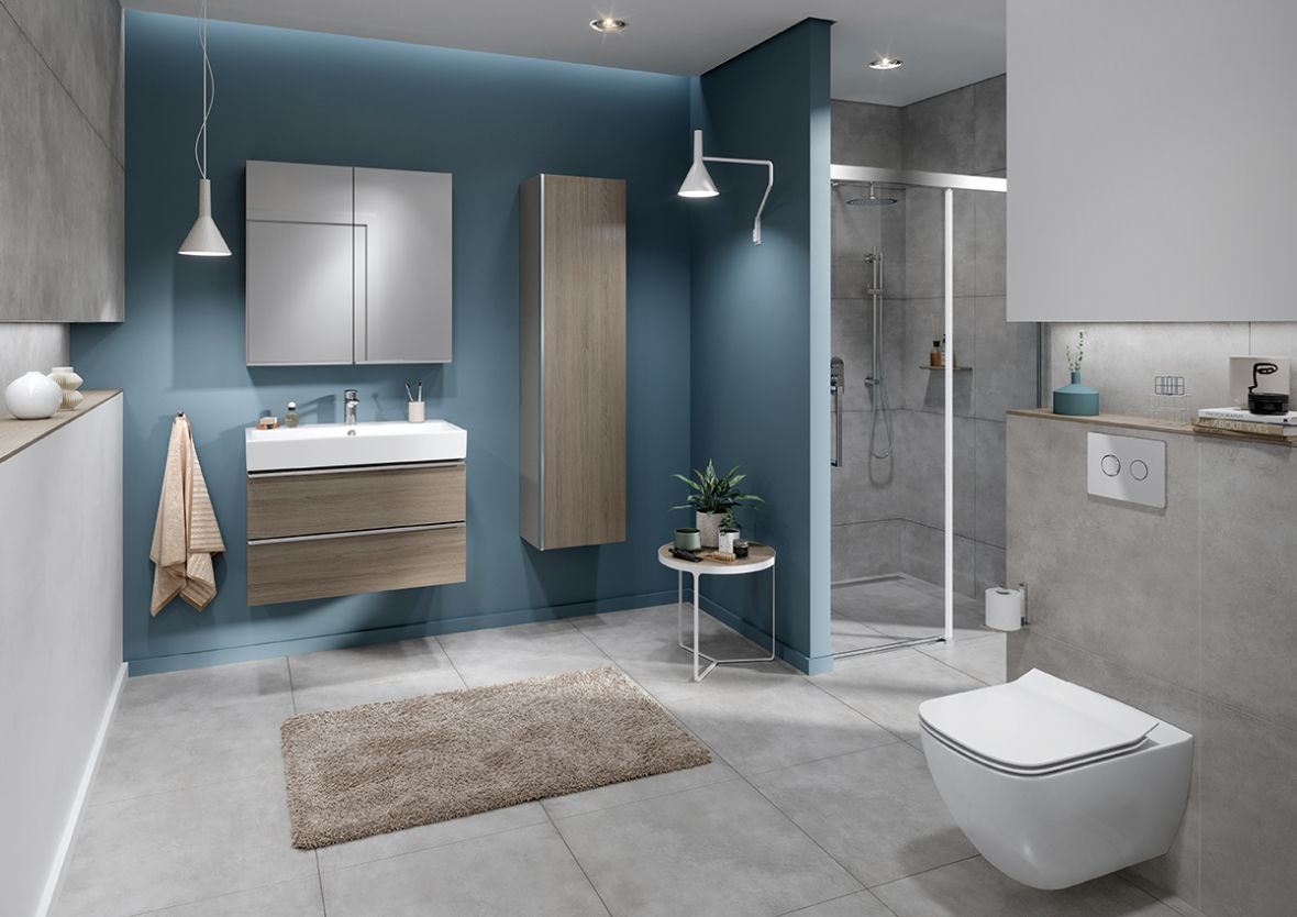 Cersanit Virgo szafka 60 cm podumywalkowa wisząca z blatem biała S522-040