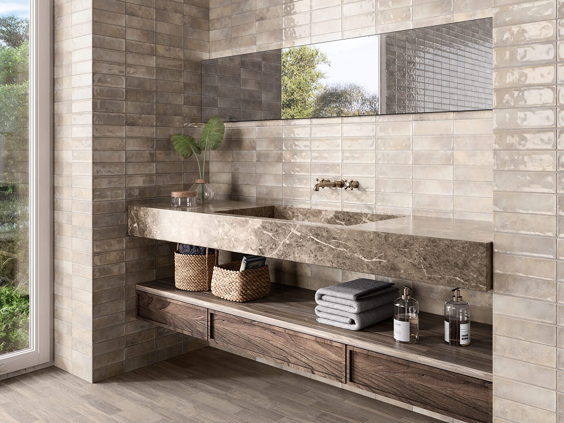 El Barco Vogue dekor ścienny 20x6,5 cm beżowa-szara