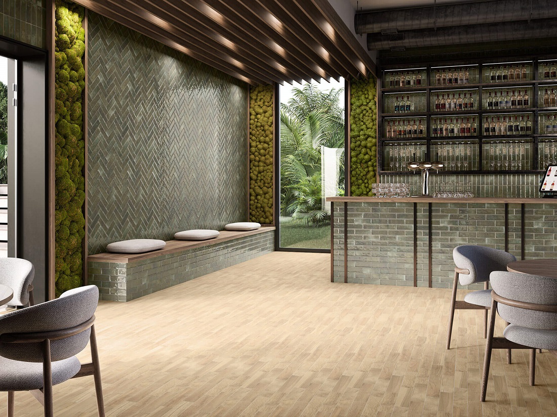 El Barco Vogue dekor ścienny 20x6,5 cm brązowa-zielona