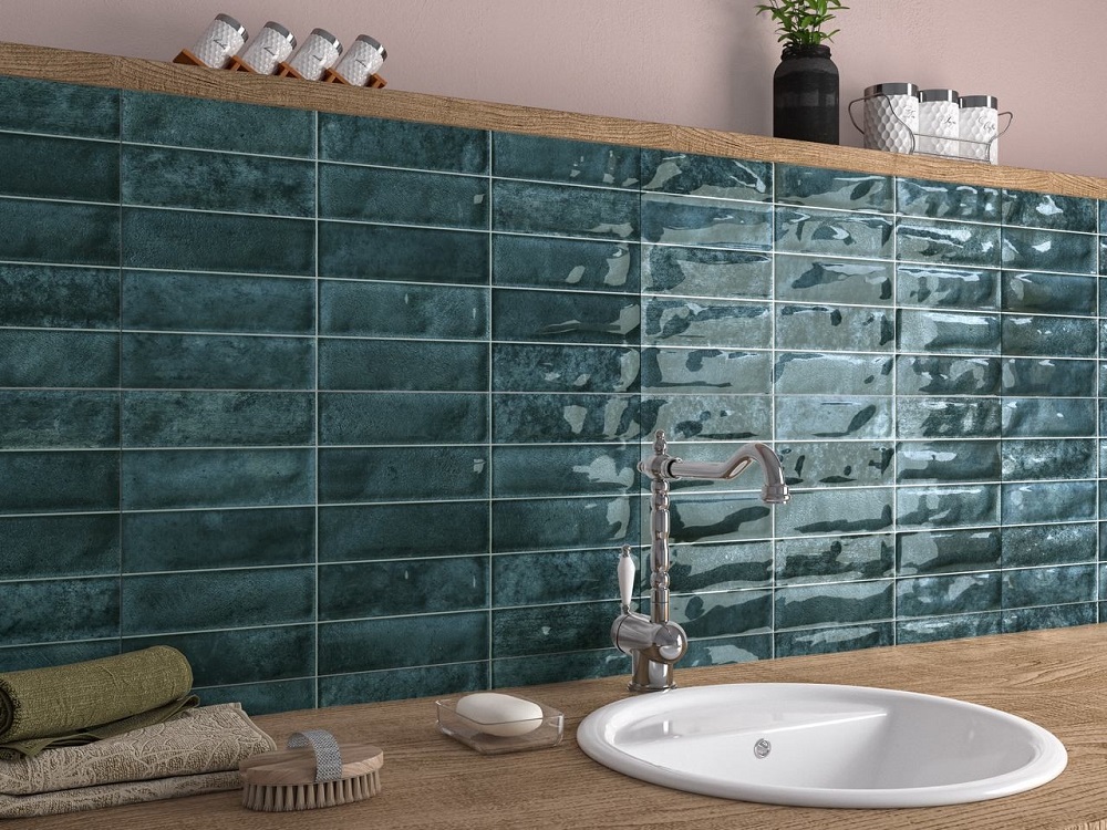 Ecoceramic Pool Blue płytka ścienna 60x31,6 cm