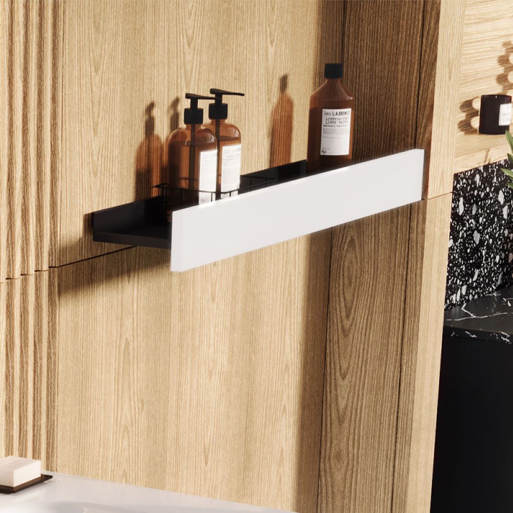 Elita For All półka 40 cm biała-czarna RE130400068060