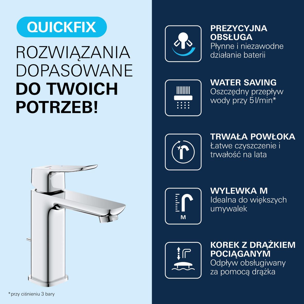 Grohe Dice bateria umywalkowa stojąca chrom 1018320000
