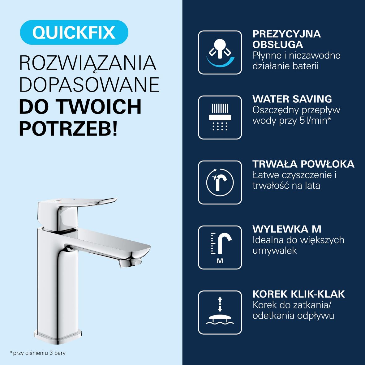 Grohe Dice bateria umywalkowa stojąca chrom 1018330000