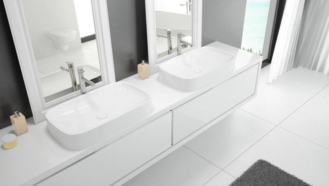 Hoesch LaSenia umywalka 50x30 cm nablatowa owalna biała 4520.010