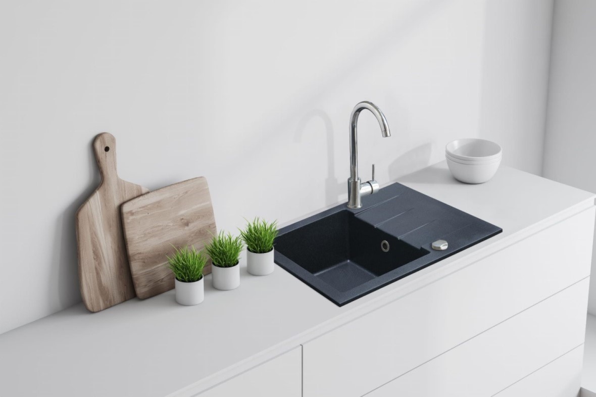 iceBerg Focus zlewozmywak granitowy 58x44 cm onyx ZFS1411A