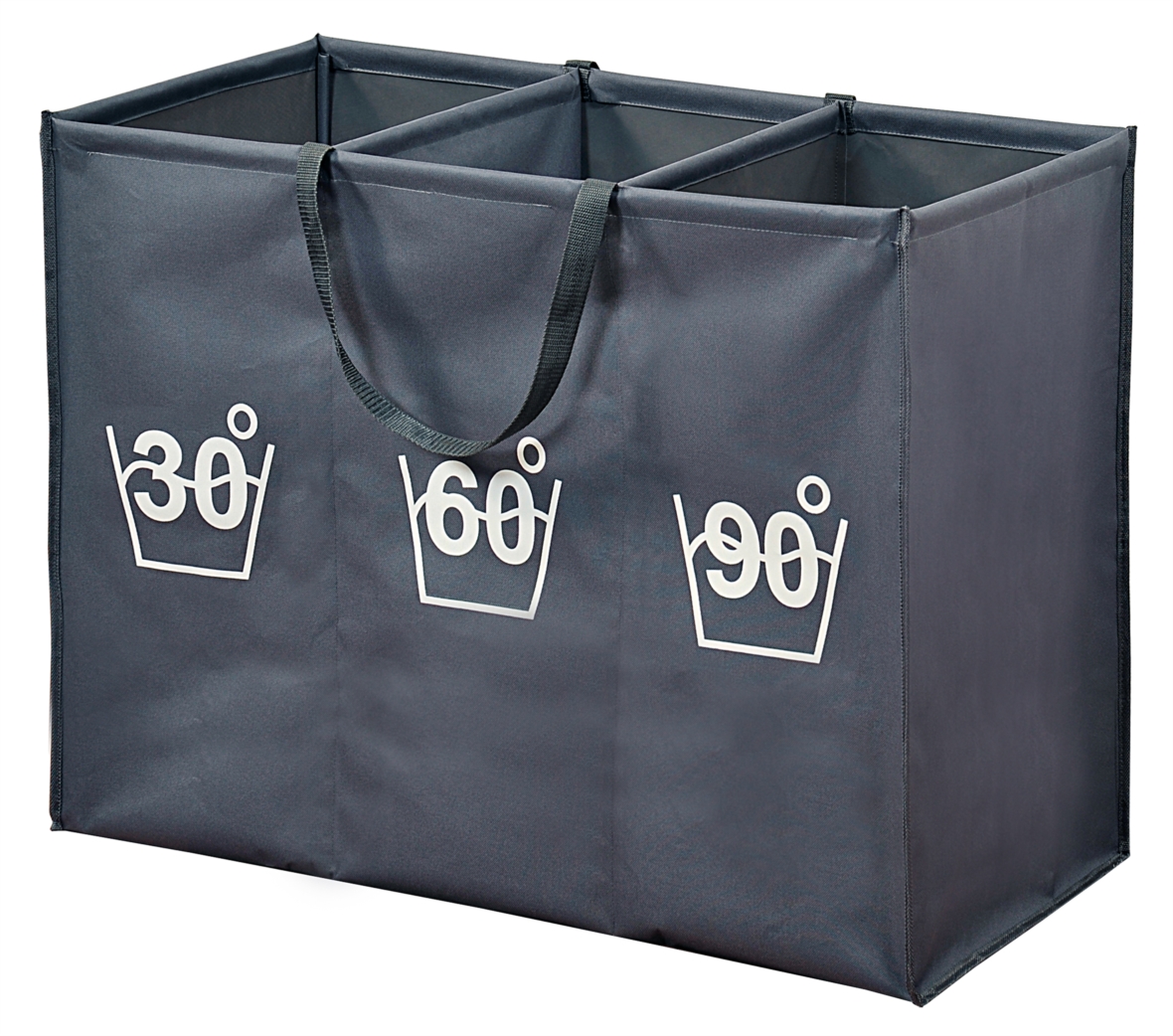 Kesper kosz na bieliznę i pranie 75x60x38 cm do sortowania 3 kieszenie poliester 89170