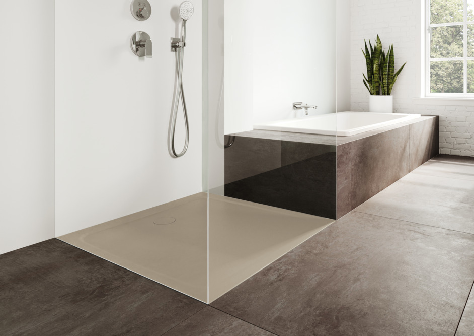 Kaldewei Cayonoplan brodzik 90x90 cm kwadratowy model 2254-5 z obniżonym nośnikiem styropianowym warm beige 40 361447980662