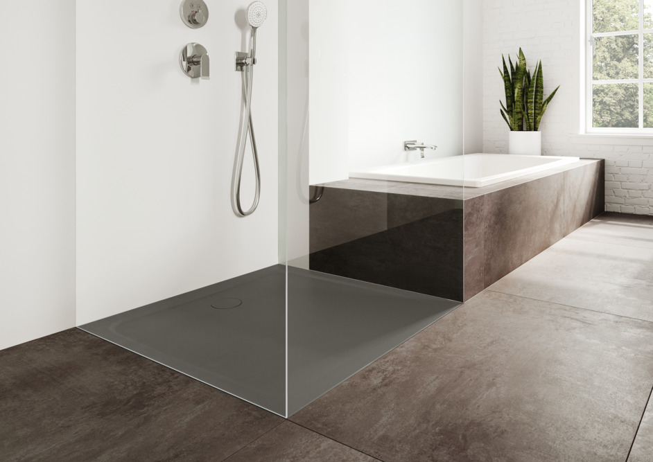 Kaldewei Cayonoplan brodzik 90x90 cm kwadratowy model 2254-5 z obniżonym nośnikiem styropianowym warm grey 70 361447980672