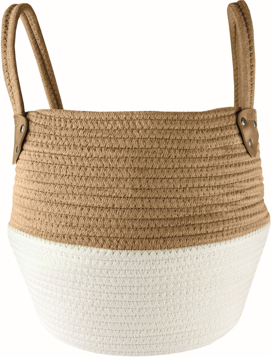 Kleine Wolke Patch koszyk łazienkowy XL biały/brązowy 8649270062