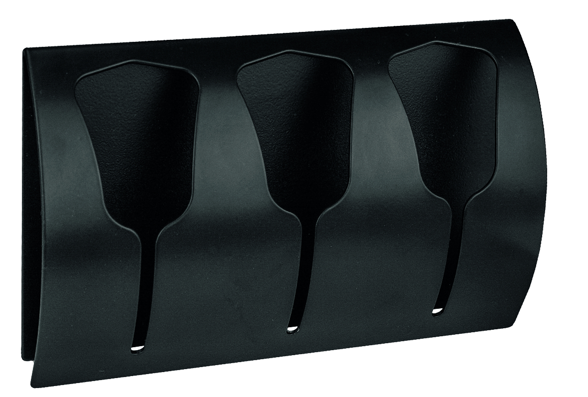 Kleine Wolke Tulip wieszak na ręczniki potrójny czarny mat 8645926887