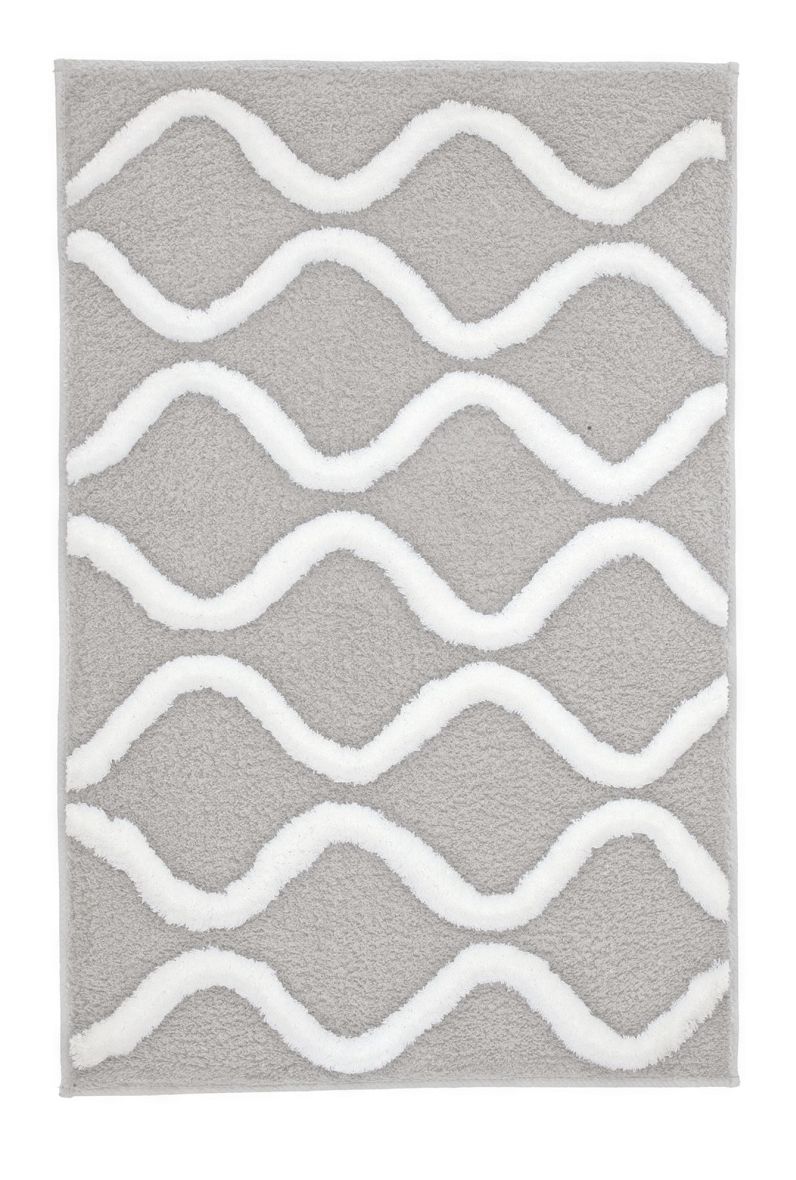 Kleine Wolke Piana dywanik łazienkowy 70x120 cm poliester szary 9180158225