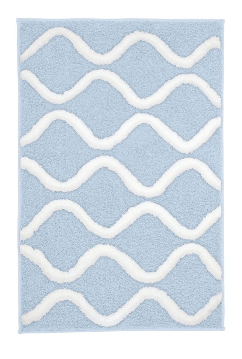Kleine Wolke Piana dywanik łazienkowy 90x60 cm prostokątny niebieski 9180746519
