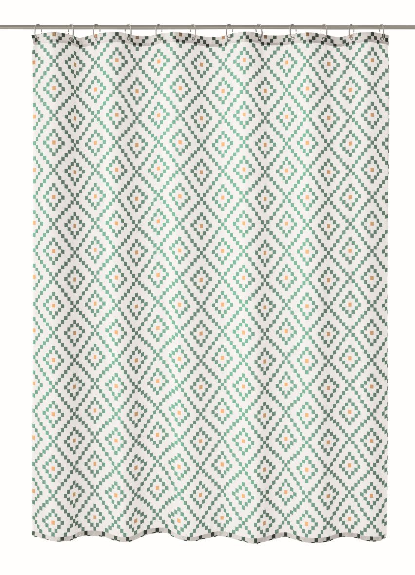 Kleine Wolke Alhambra zasłona prysznicowa 180x200 cm zielona 7817685305