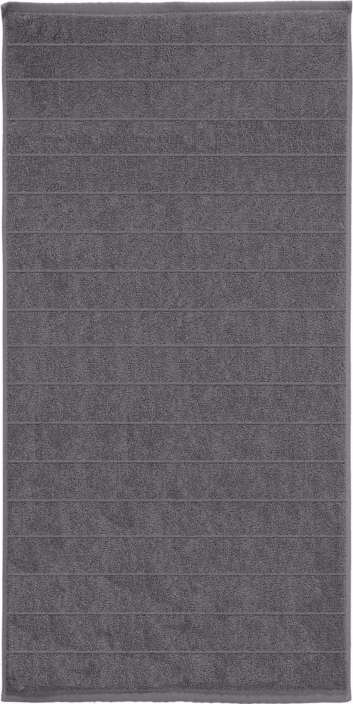 Kleine Wolke VIA ręcznik łazienkowy 50x100 cm szary 3033905262