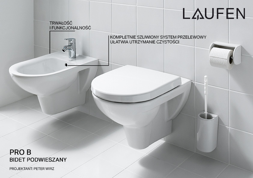 Laufen Pro B bidet wiszący biały H8309510003041