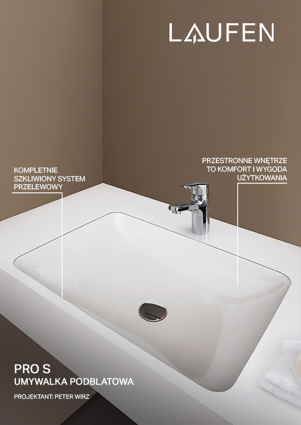 Laufen Pro S umywalka 49x36 cm prostokątna podblatowa biała H8119610001091