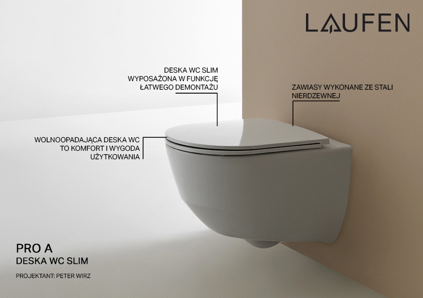 Laufen Pro A deska sedesowa wolnoopadająca biała H8989660000001