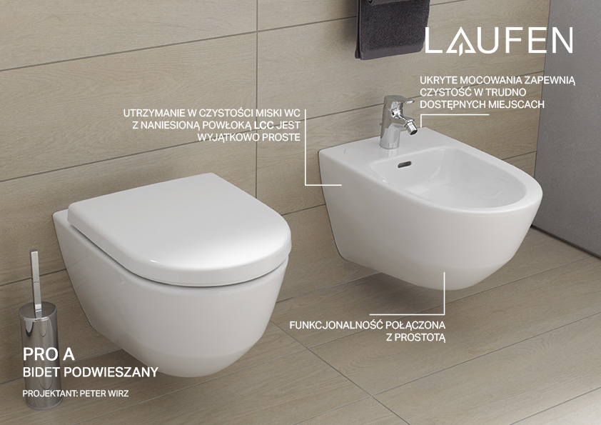 Laufen Pro A bidet wiszący biały H8309524003021