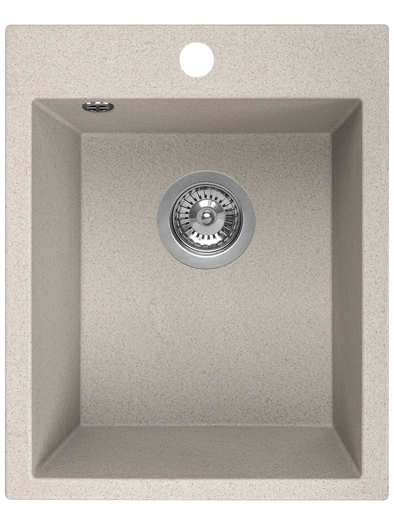 Laveo Chichi zlewozmywak granitowy 48x39 cm beżowy SBH410T