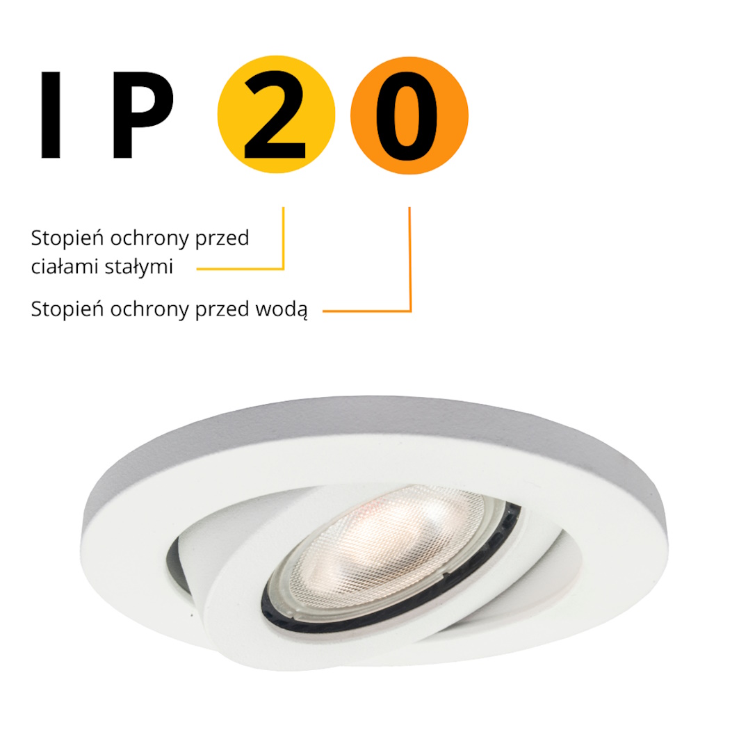 Light Prestige Lagos lampa do zabudowy 1x50W biała LP-440/1RSWHMOVABLE