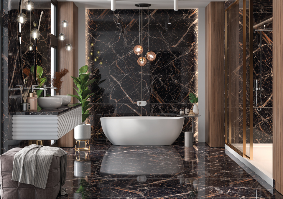 Magnifica Dakar płytka ścienno-podłogowa 120x60 cm czarna poler