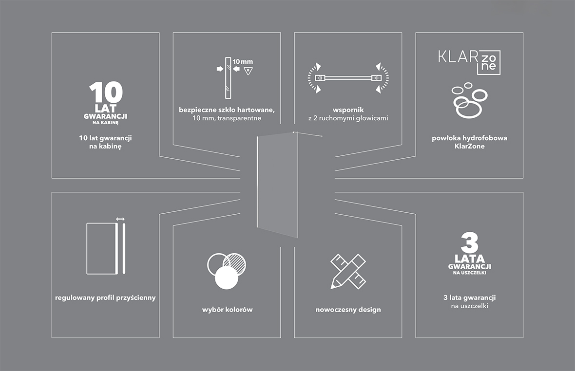 Meissen Keramik Kontra ścianka prysznicowa walk-in 100 cm złoty szczotkowany/szkło przezroczyste S169-010