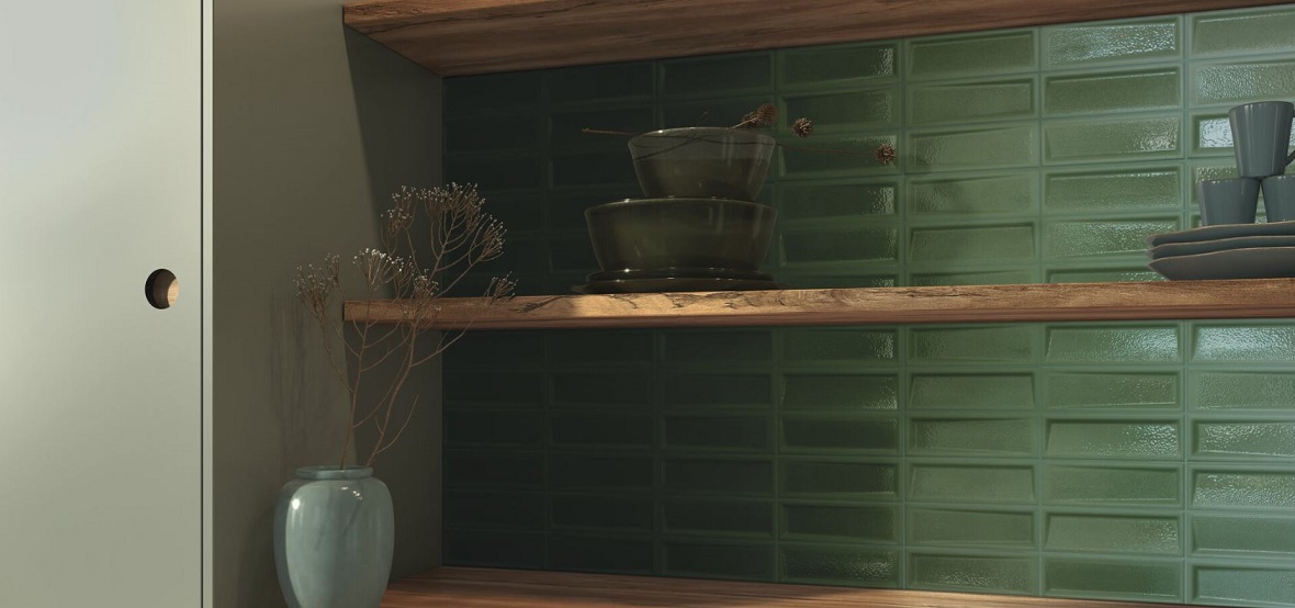 Peronda Harmony Levels Green płytka ścienna 40x20 cm