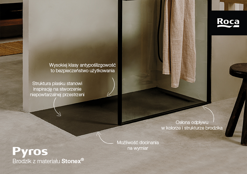 Roca Pyros brodzik prostokątny z syfonem 120x90 cm czarny AP9014B038401400