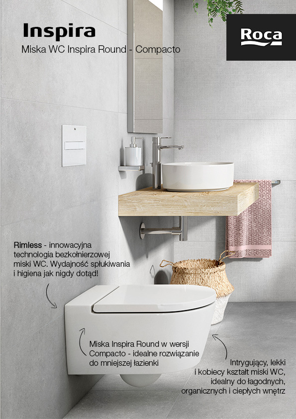 Roca Inspira miska WC wisząca bez kołnierza biały A346527000