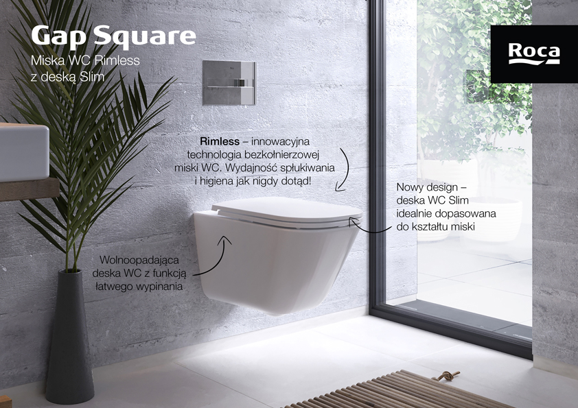 Roca Gap miska WC z deską wolnoopadającą A34H470000