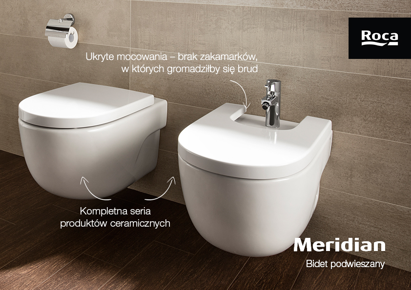 Roca Meridian bidet wiszący biały A357248000