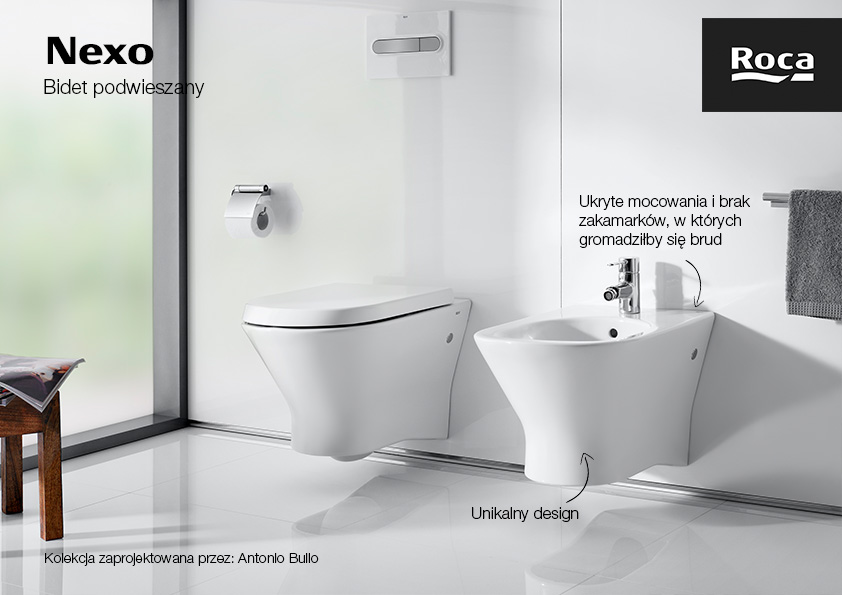 Roca Nexo bidet wiszący biały A357645000