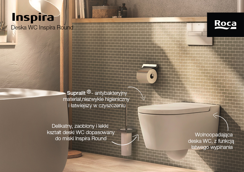 Roca Inspira deska sedesowa wolnoopadająca biała A80152200B