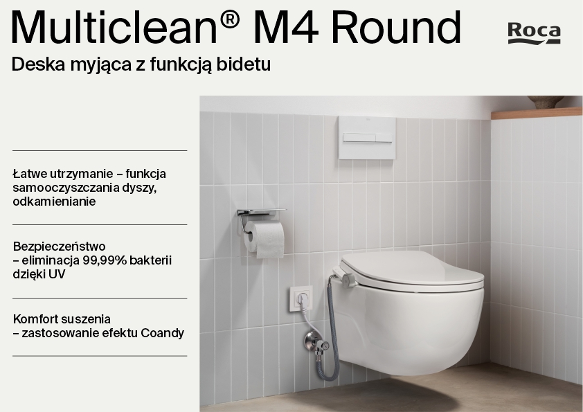 Roca Multiclean deska myjąca biała A804054S01
