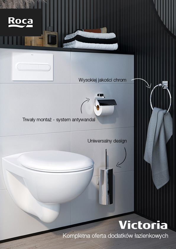 Roca Victoria wieszak dwuramienny 31,7 cm ścienny chrom A816658001