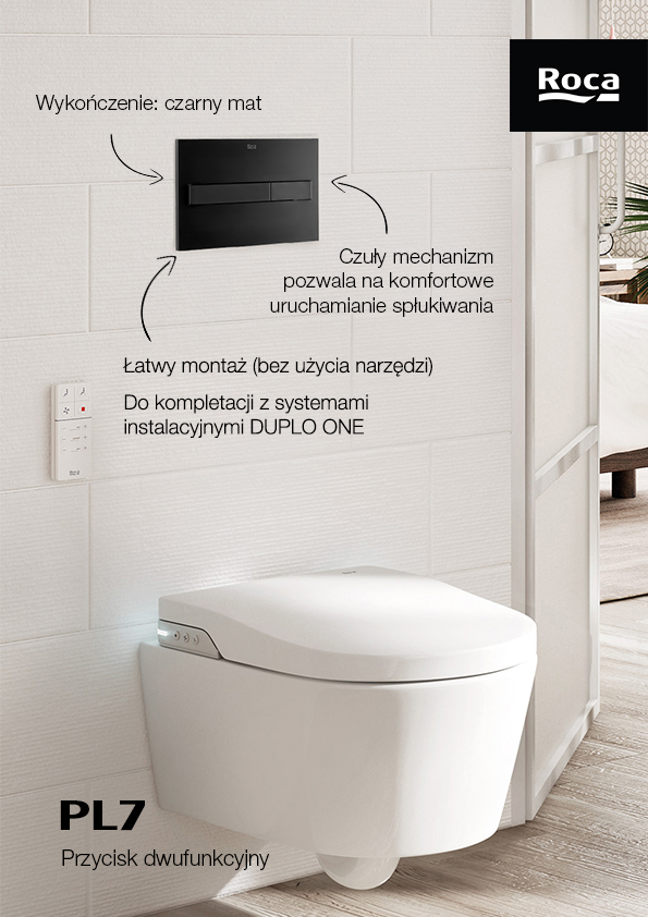 Roca PL7 przycisk spłukujący do WC czarny A890188206