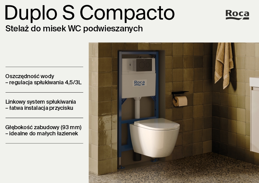 Roca Duplo S stelaż podtynkowy do miski WC wiszącej A8900A0020