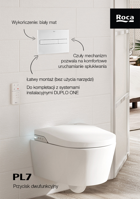 Roca PL7 przycisk spłukujący biały mat A890188207