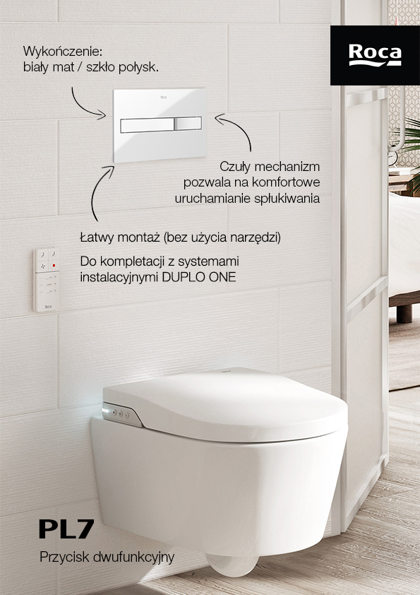 Roca PL7 przycisk spłukujący do WC biały A890188309