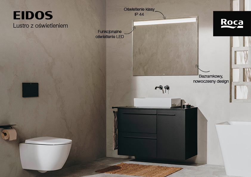 Roca Eidos lustro 50x80 cm z oświetleniem LED A812354000