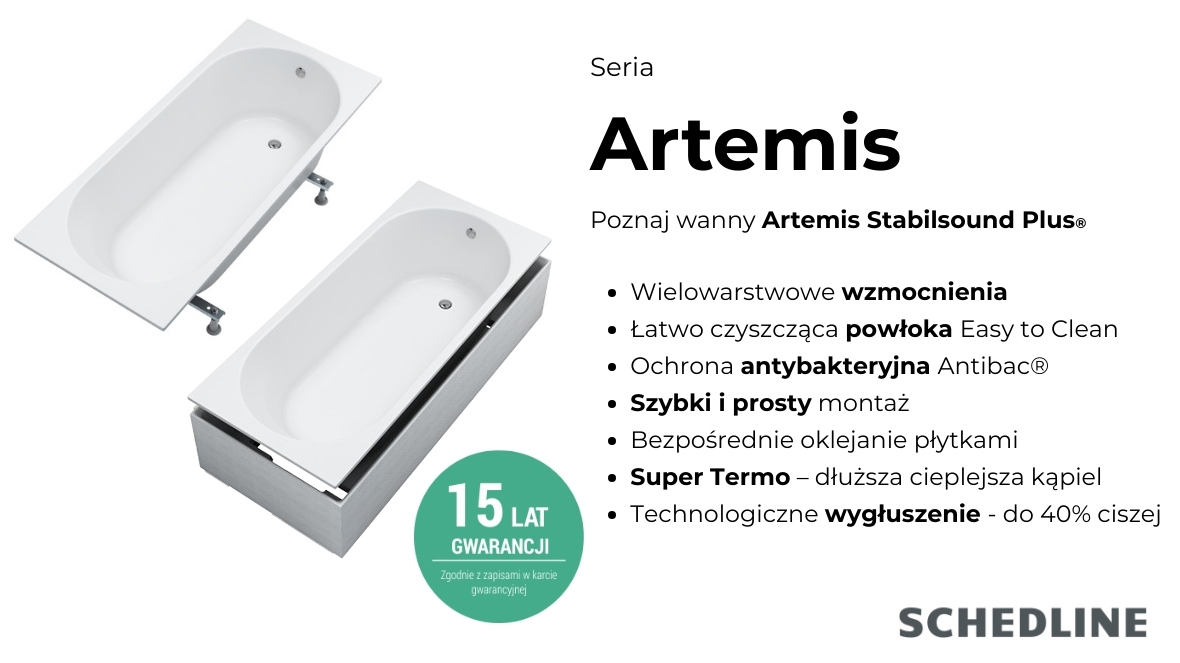 Schedline Celestia wanna prostokątna 170x75 cm biała 3WSP.C1P-17075/B/MG