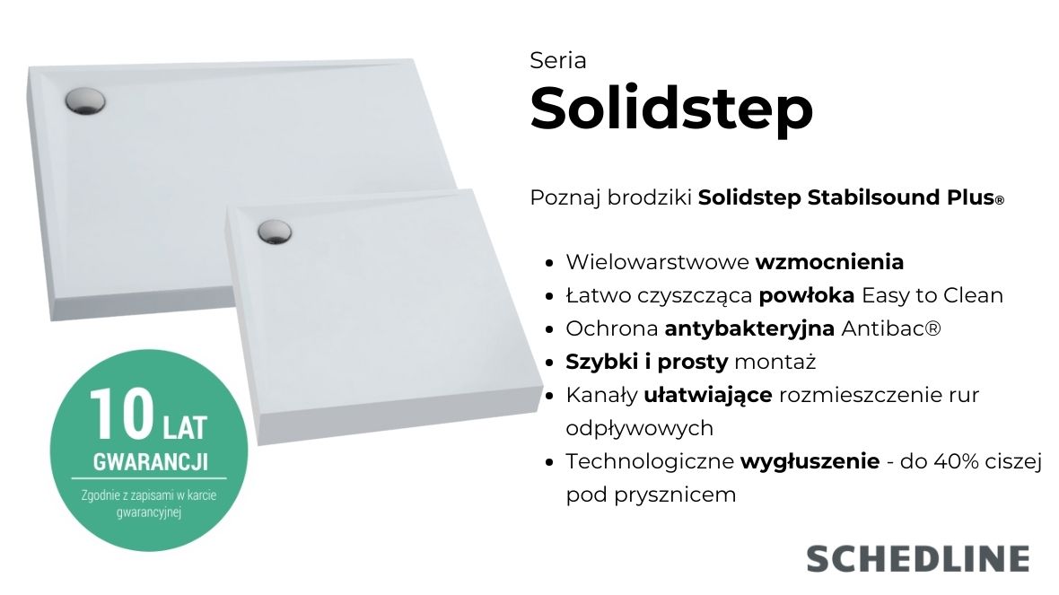 Schedline Solidstep brodzik kwadratowy 90x90 cm biały 3ST.S1K-9090
